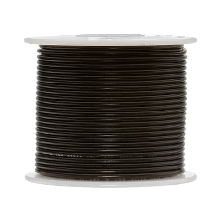 UL1015 Commercial Copper Wire, Bright, Black, 18 AWG, 0.0403 Diameter, 100' Length